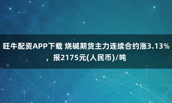 旺牛配资APP下载 烧碱期货主力连续合约涨3.13%，报2175元(人民币)/吨